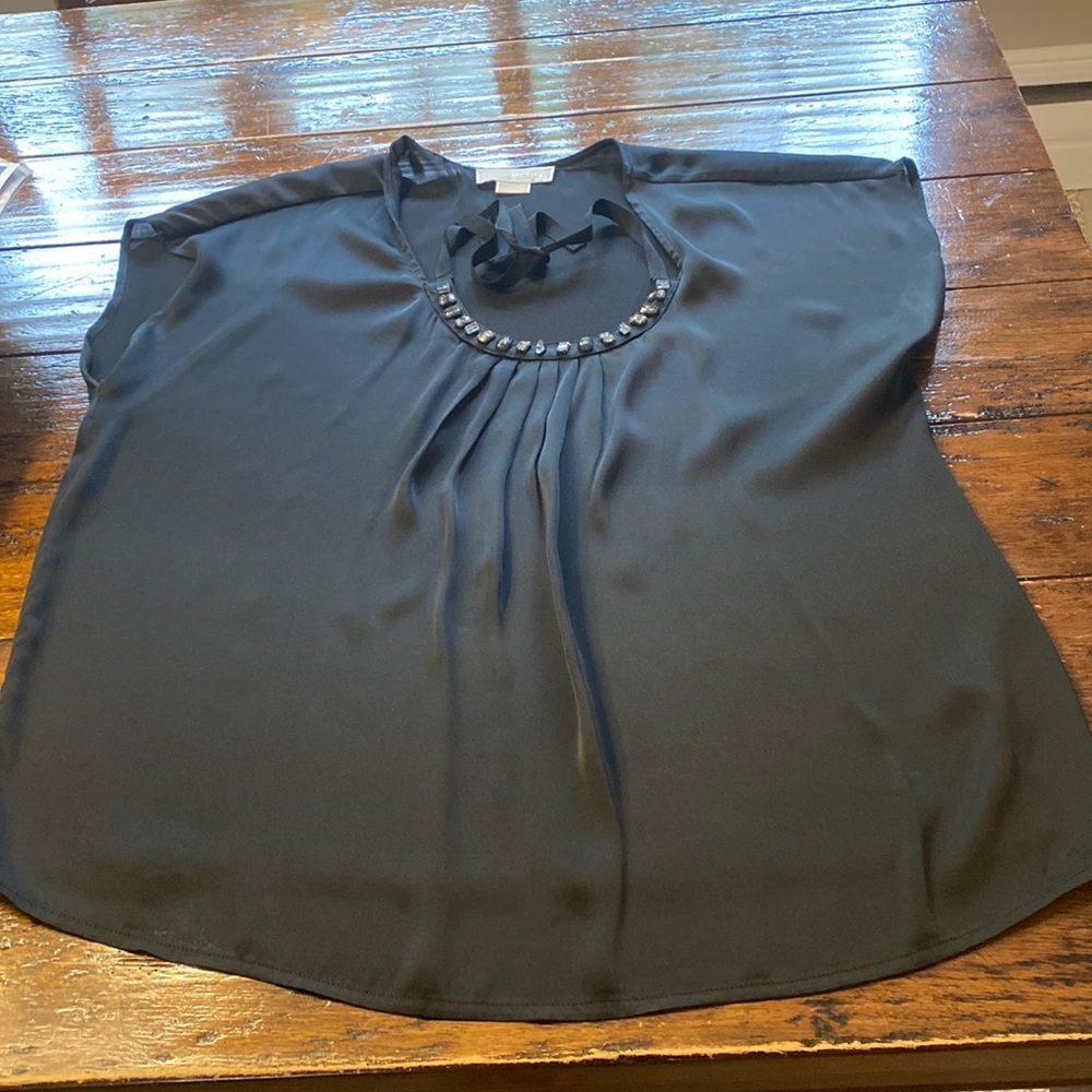 Michael Kors black satin blouse